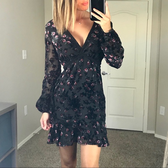 wayf velvet dress